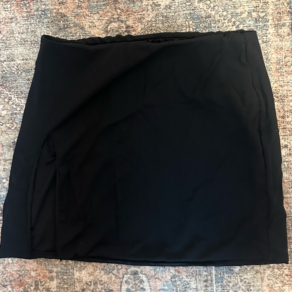 Princess Polly black mini skirt with slit